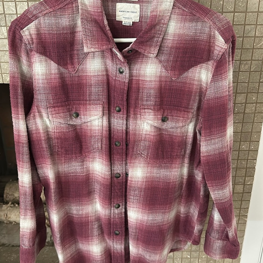 American Eagle plaid flannel XS